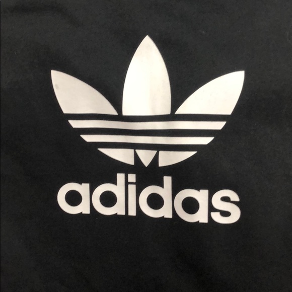 NWT Adidas Trefoil Zip Up Black Fleece Hoodie - Picture 8 of 8